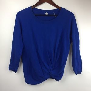 Margaret O'Leary XS Sweater Long Sleeve Blue Twist